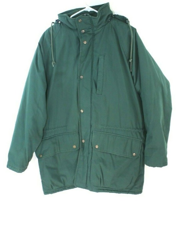 Field Stream Mens Hooded Full Zip Green Winter Jacket Coat Size Large