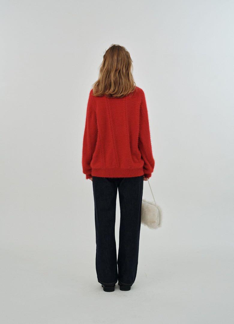 ランキング2025 The Sweater Knit Cable Brushed Barnnet トップス