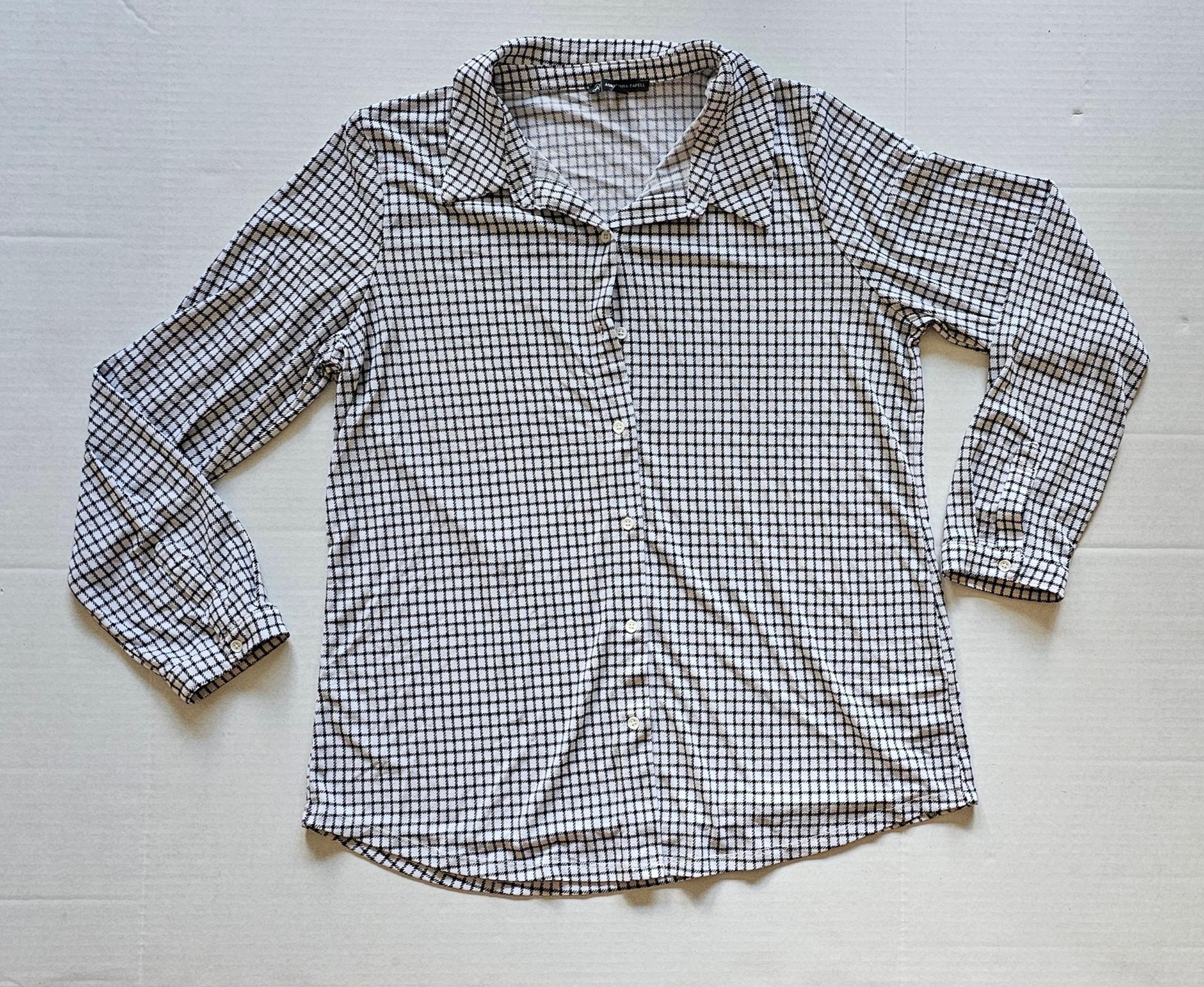 Women's White and Black Adrianna Papell Blouse