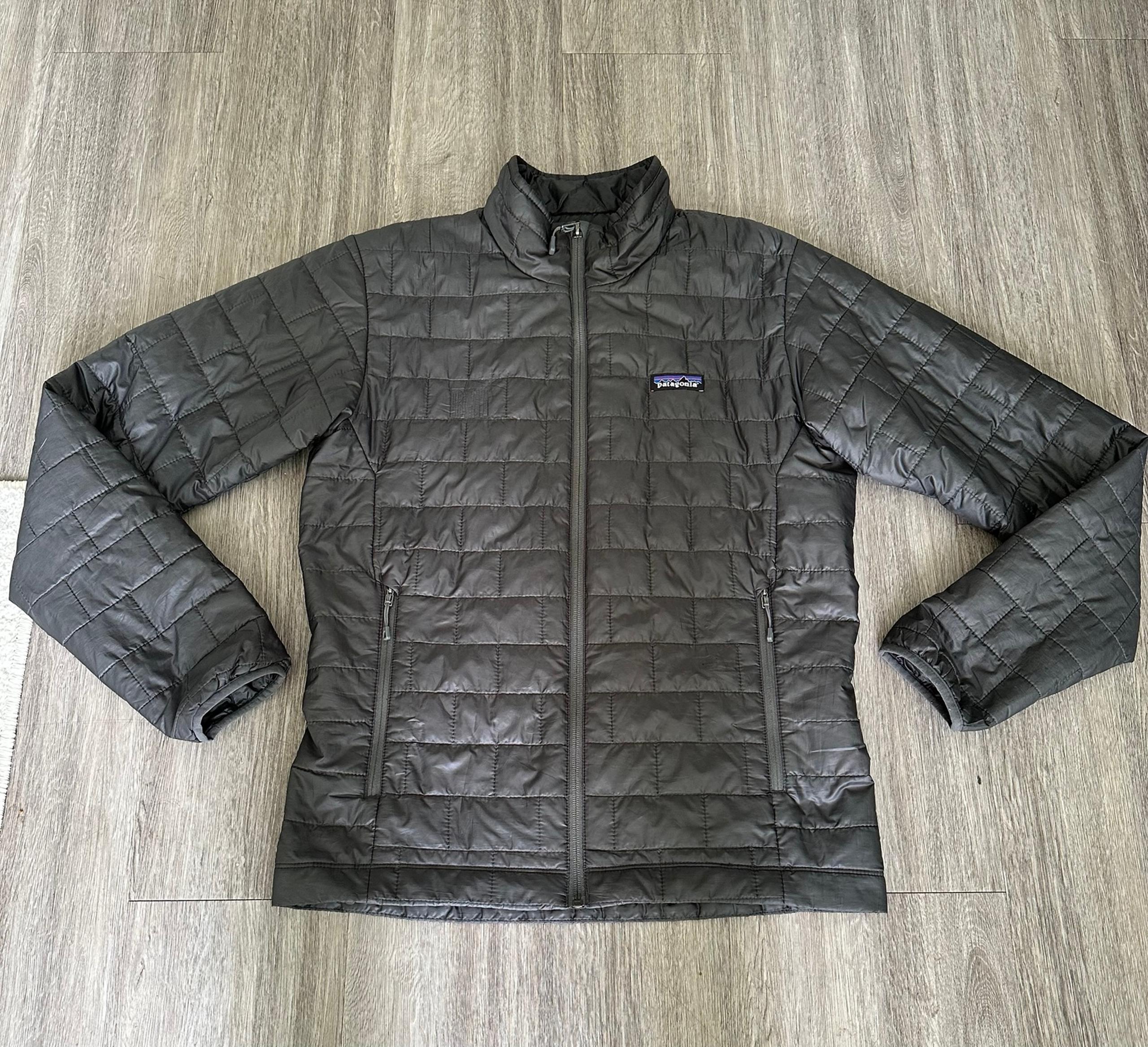 Patagonia Nano Puff Jacket Mens Gray Grey Puffer Coat Excellent Condition