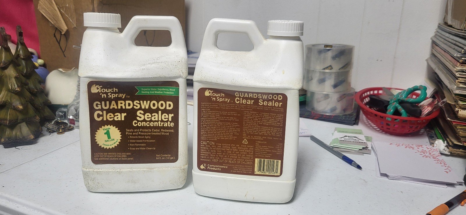2- 64 fl oz Bottles Touch 'n Spray Guardswood Clear Sealer Concentrate