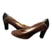 AQUATALIA Brown & Black With Silver Accents Pumps Heels Size 11
