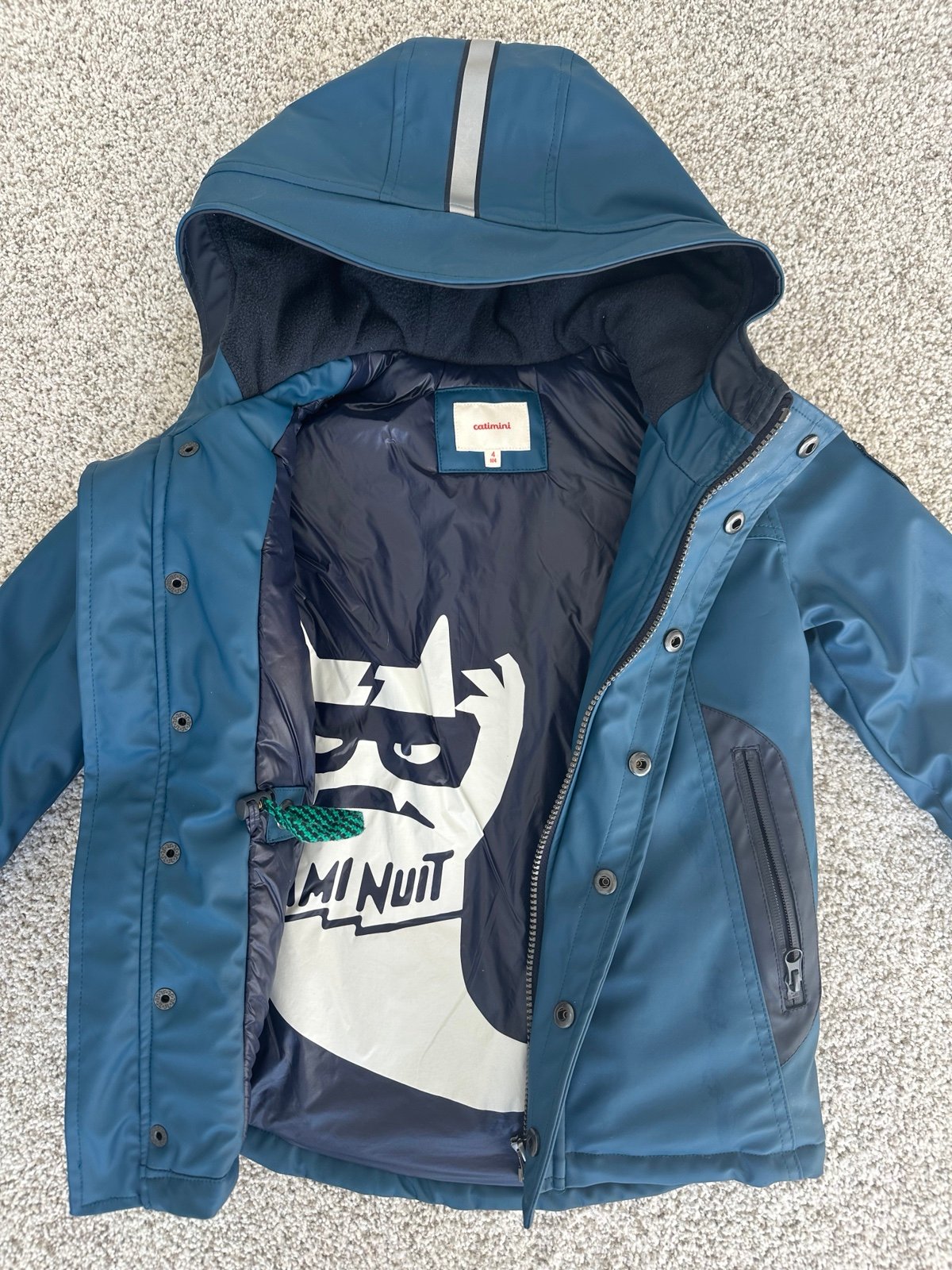 Catimini USA Quilted rubberised puffer parka with hood sz 4T
