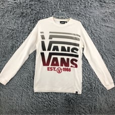 Vans Men’s Large Thermal Logo White Long Sleeve Shirt