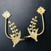 Pair of Lily of the Valley Solid Brass Curtain Holdbacks Vintage Style Tieback