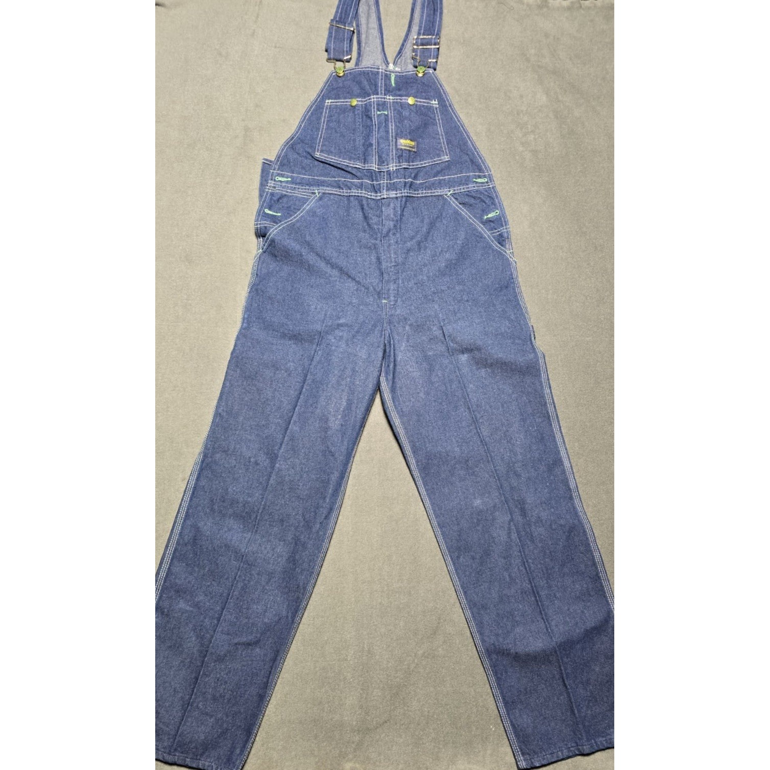 Vintage OshKosh B'Gosh Bib Vestbak Overalls Mens 34x29 USA Union Made Sanforized