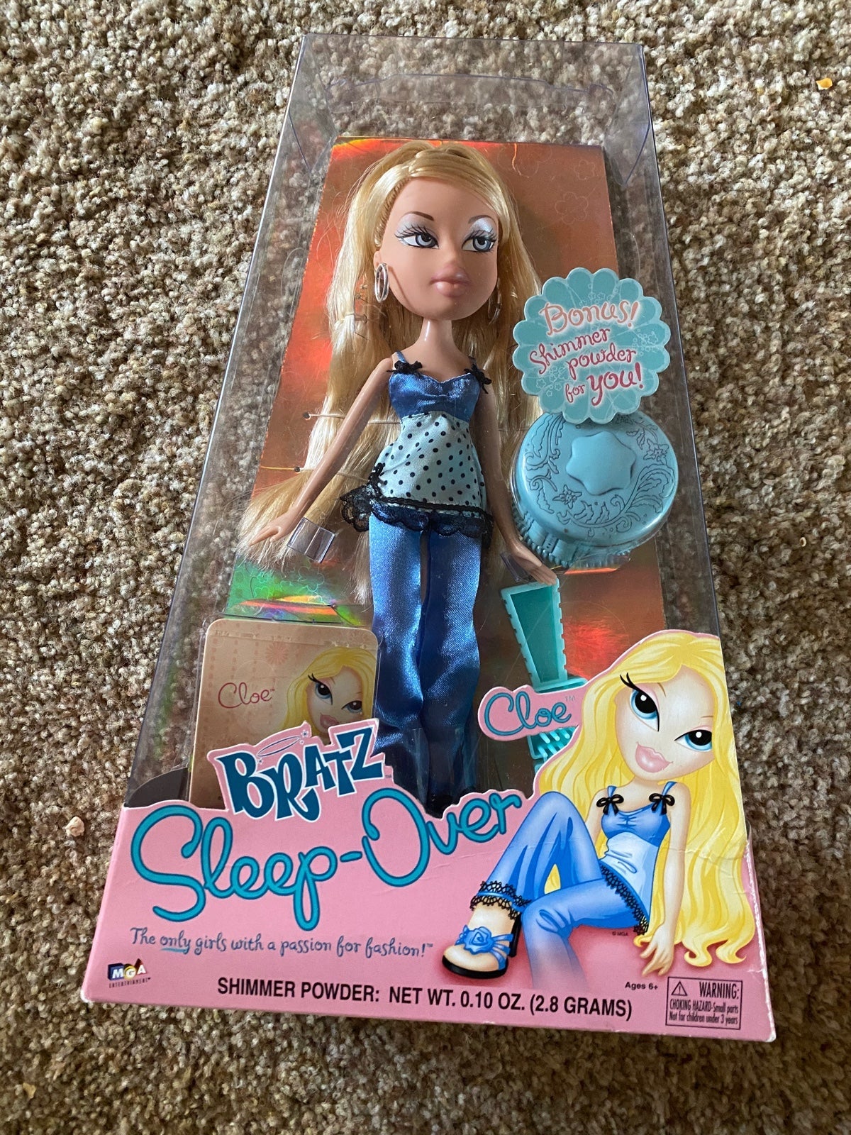 Unopened Bratz Sleep-Over Cloe Doll Shimmer Powder