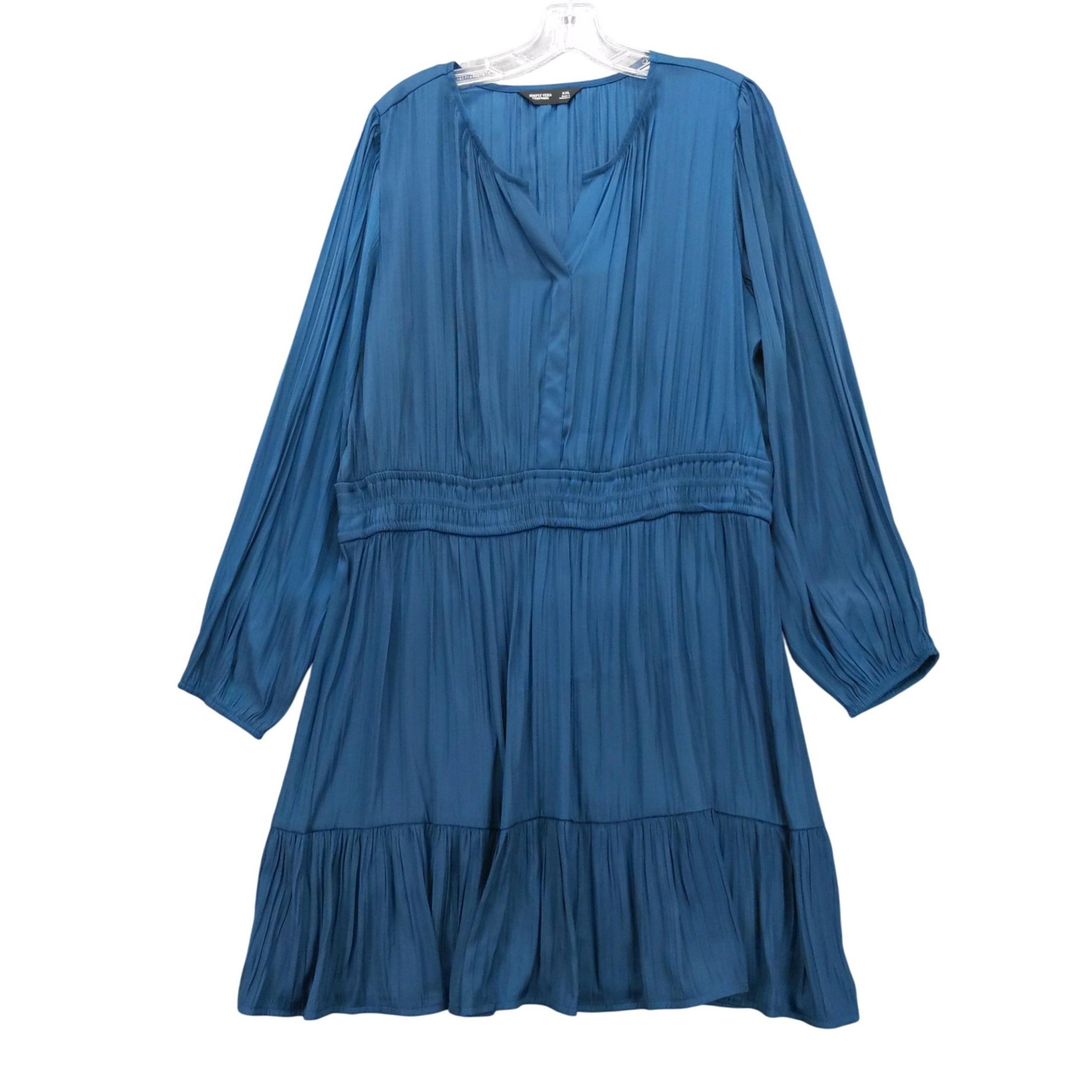 Simply Vera Vera Wang Dress Pleated Tiered Long Sleeve Empire Waist XXL