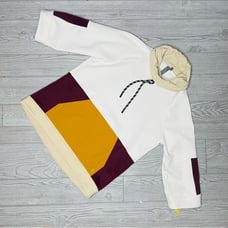 Mix It Up Colourblock Sweatshirt in White Size xs work out gym sweatshirt hoodie