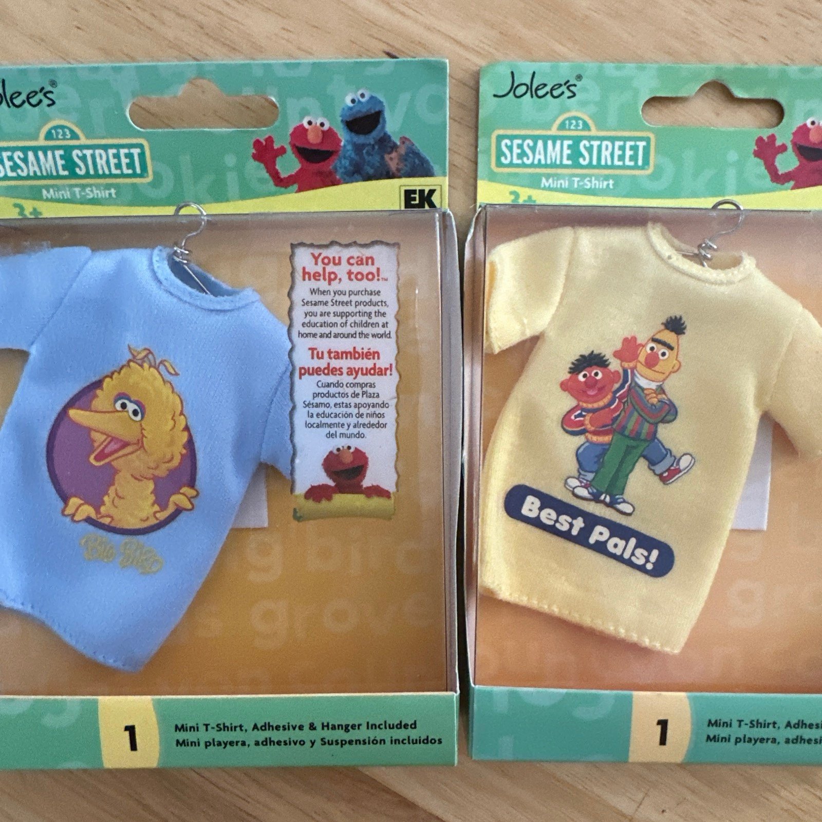 EK SUCCESS JOLEES MINI T-SHIRTS RARE SESAME STREET