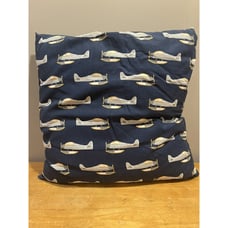 Zora's Nursery First Flight Airplane Throw Pillow 24x24 Child Bedding Blue