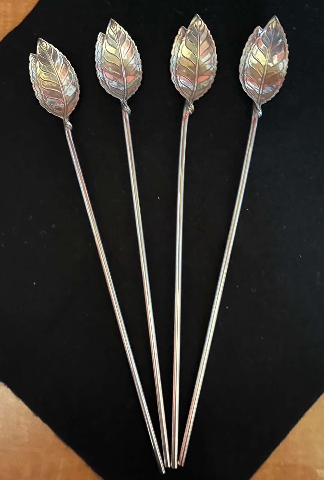 Set of four Tiffany Ice Tea Spoon Straws