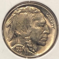 1937-D/D RPM1 Buffalo Nickel