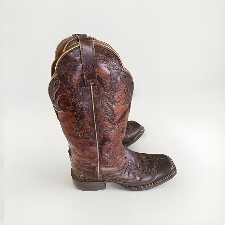 Ariat Boots Cassidy Western Cowgirl Leather Square Toe Brown 10014177 Womens 7B