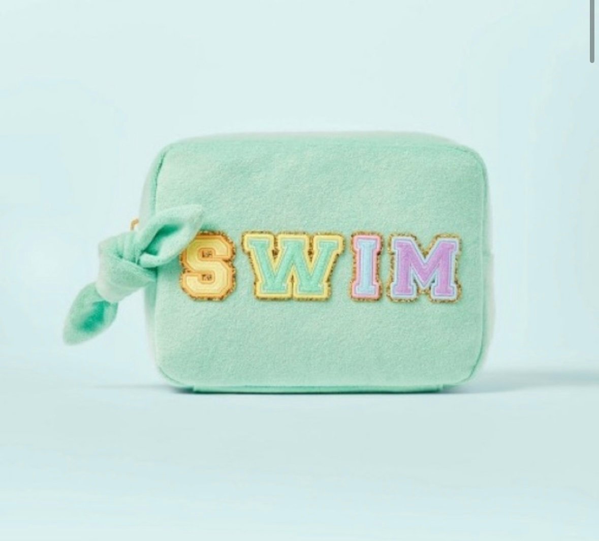 STONEY CLOVER LANE TARGET SWIM BAG TOWEL PATCHES GREEN NEW