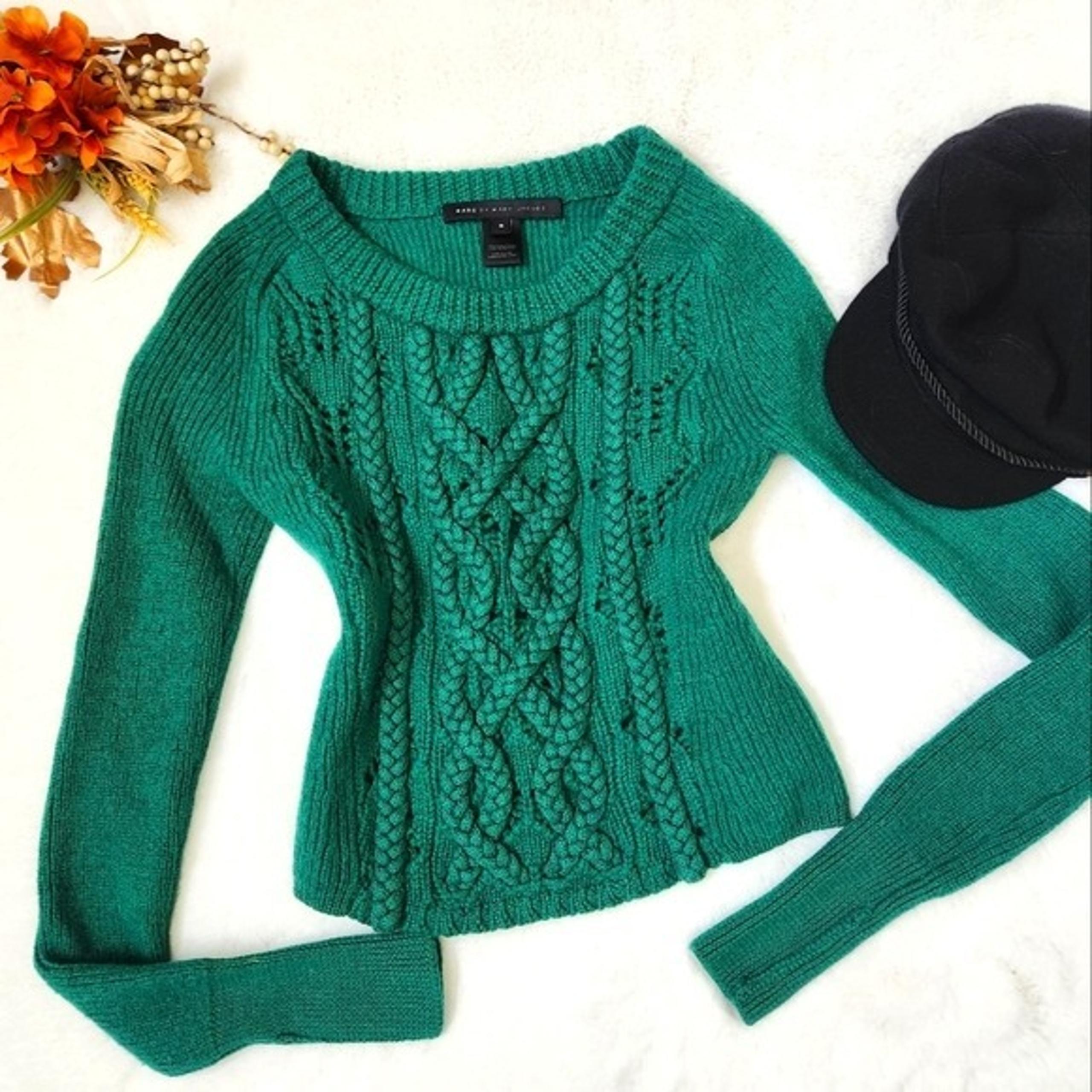 Marc by Marc Jacobs Green Cable Knit Sweater Size S