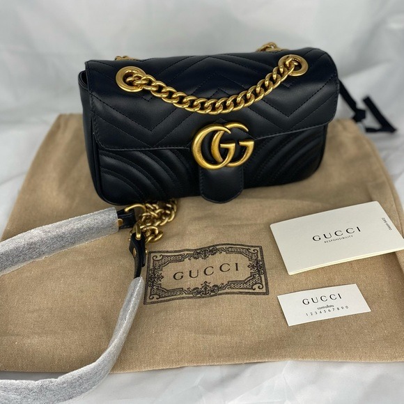 Marmont mini shoulder bag chain crossbody black