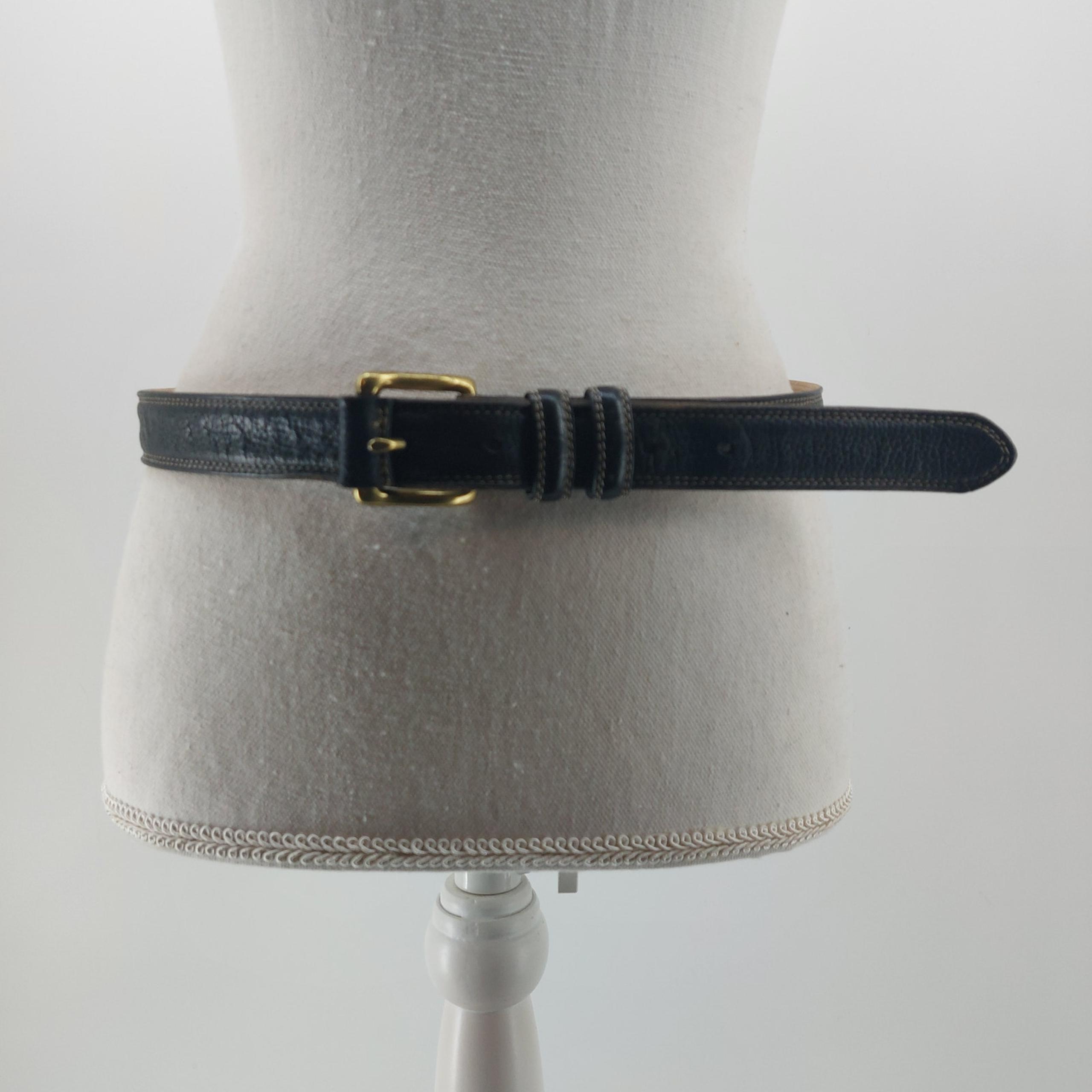 Gap Genuine Leather Belt Gold Tone Buckle Men's Size 34