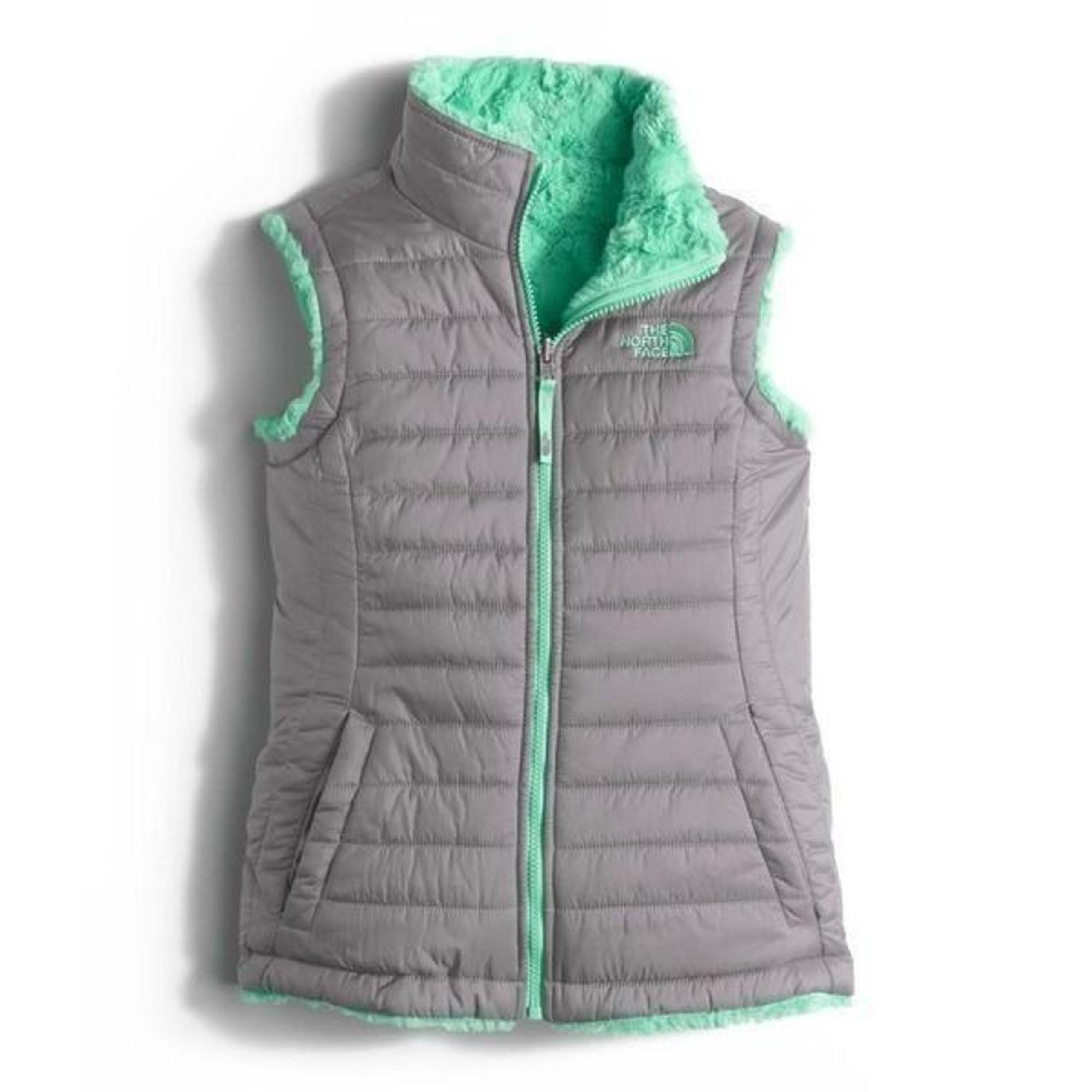 NWT The North Face Reversible Mossbud Swirl Vest Girls' Sz 10/12(M)