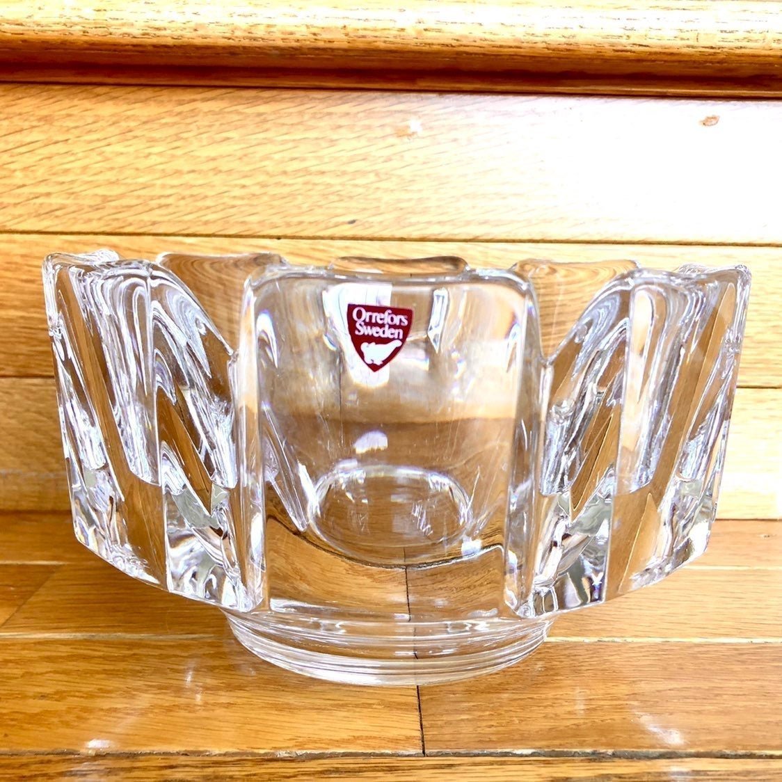 7.5 ORREFORS Sweden Crystal CORONA Bowl
