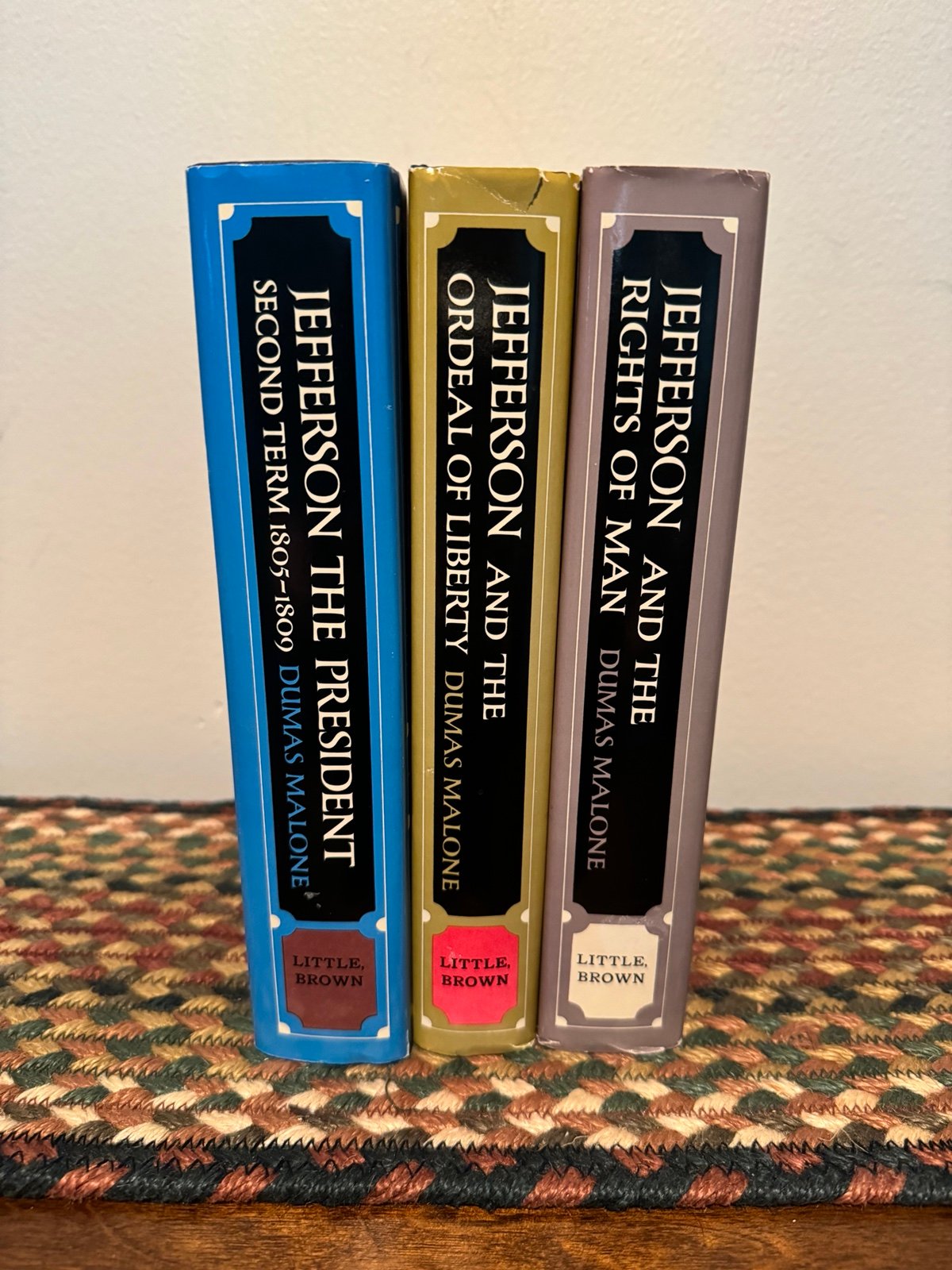 Lot Of 3 - Thomas Jefferson and His Time - Hardcover Books- Dumas Malone - Vtg