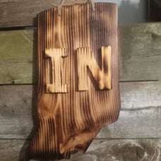 Homemade Indiana plaque