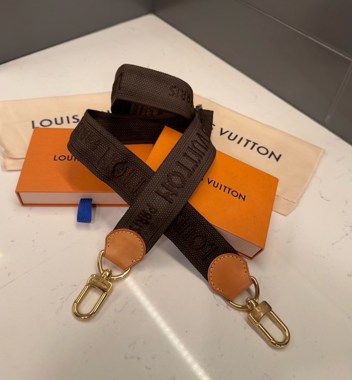 Louis Vuitton nylon adjustable crossbody strap