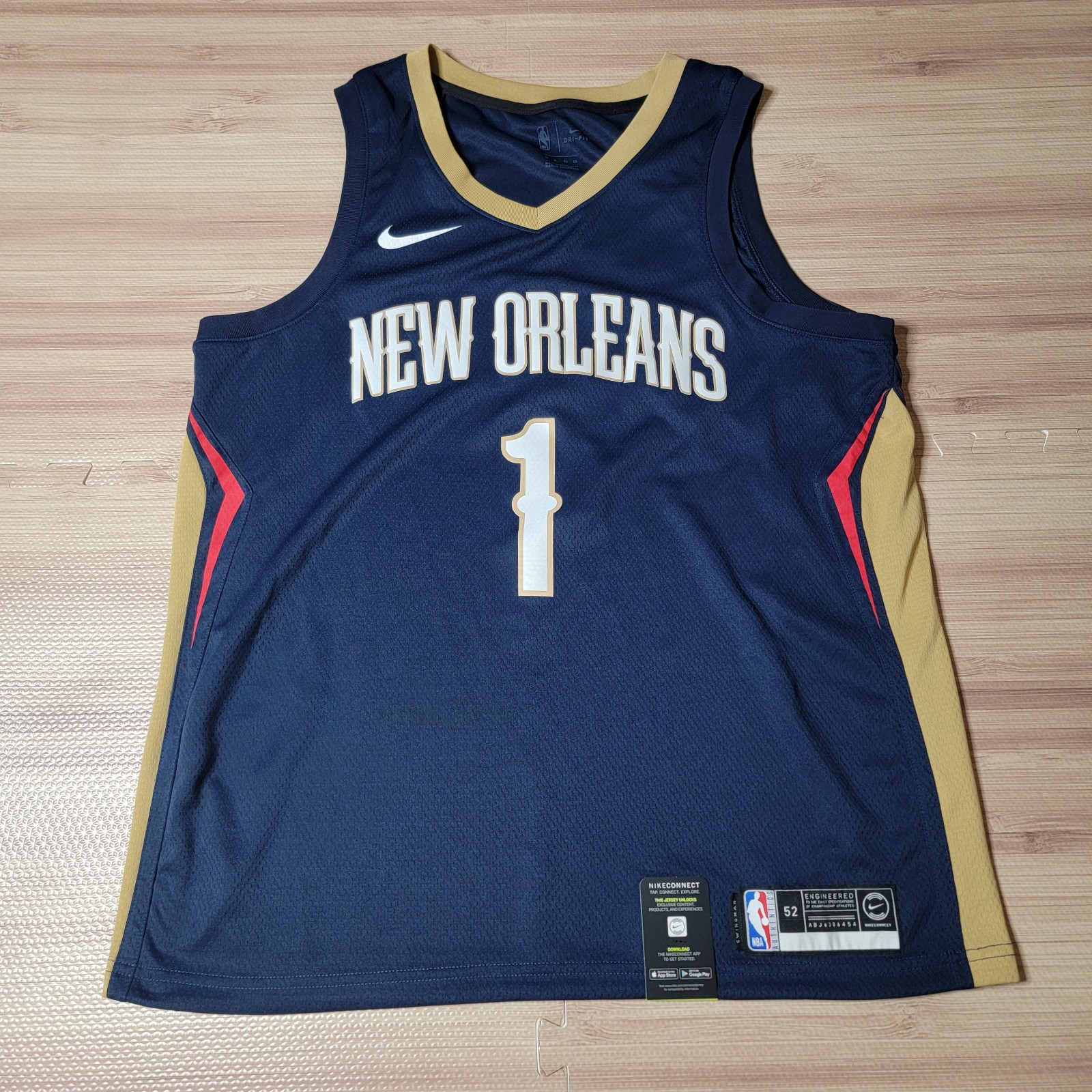 Nike NBA Zion Williamson Basketball Jersey SW Fan Edition Size XL