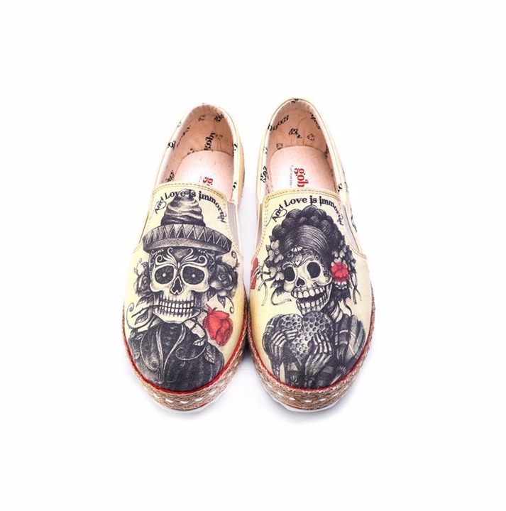 Dia de los Muertos Shoes - Size: 35 - Day of the Dead Calavera Sugar Skull