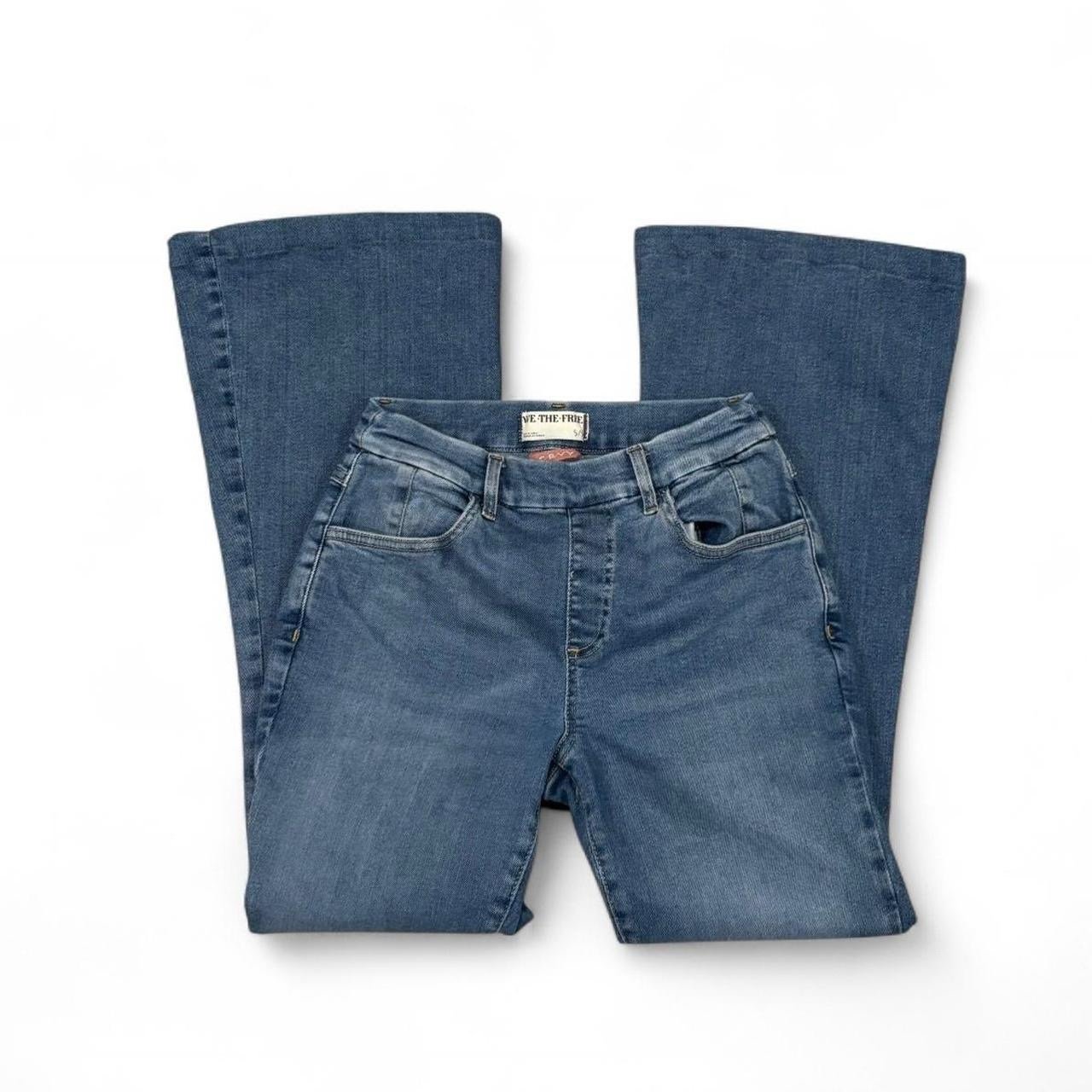 Free People CRVY Infinite Stretch Pull On Flare Jeans