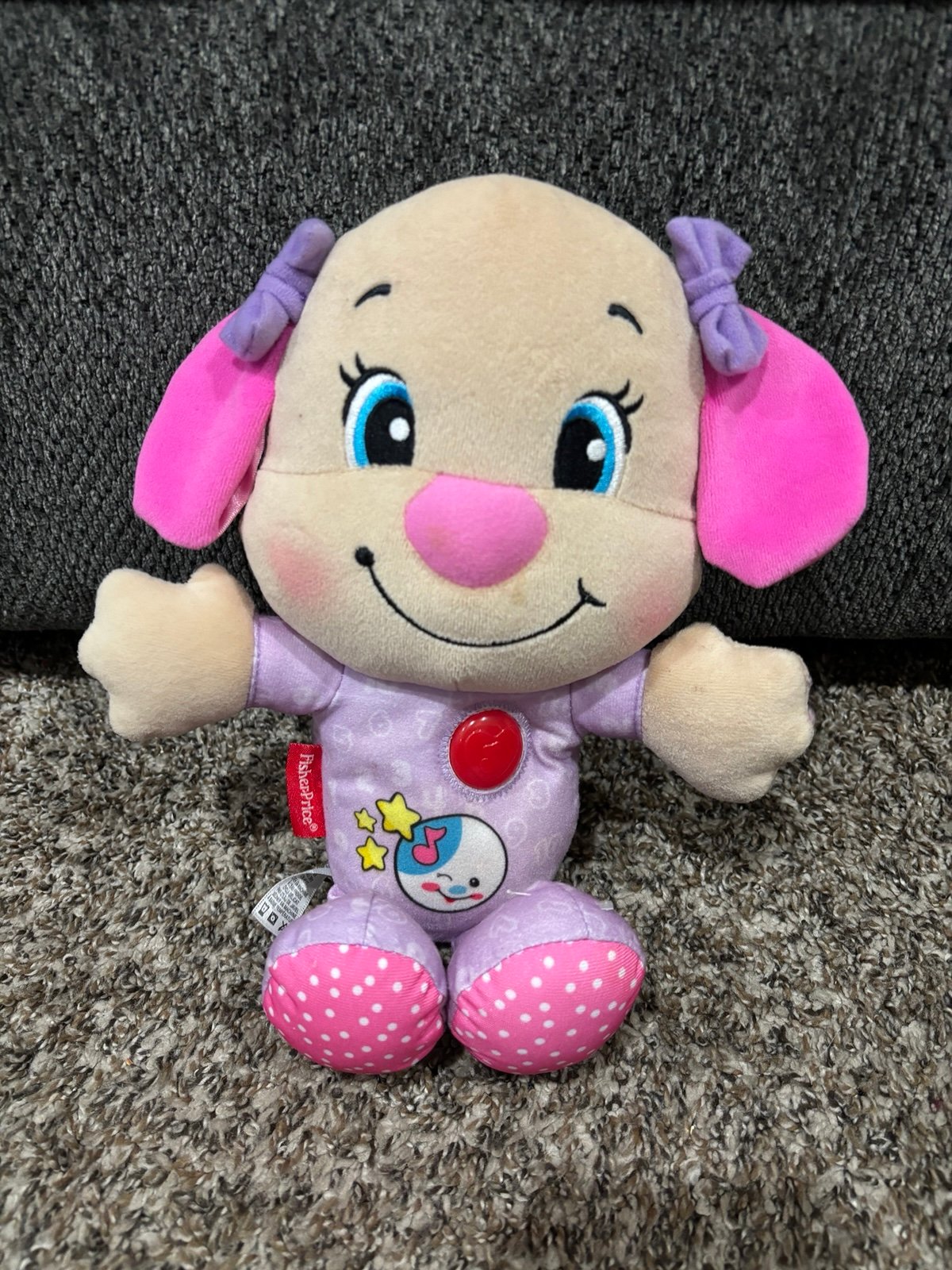 Fisher Price Laugh and Learn Nighttime Pink Puppy Dog Bedtime Baby Plush Lullaby