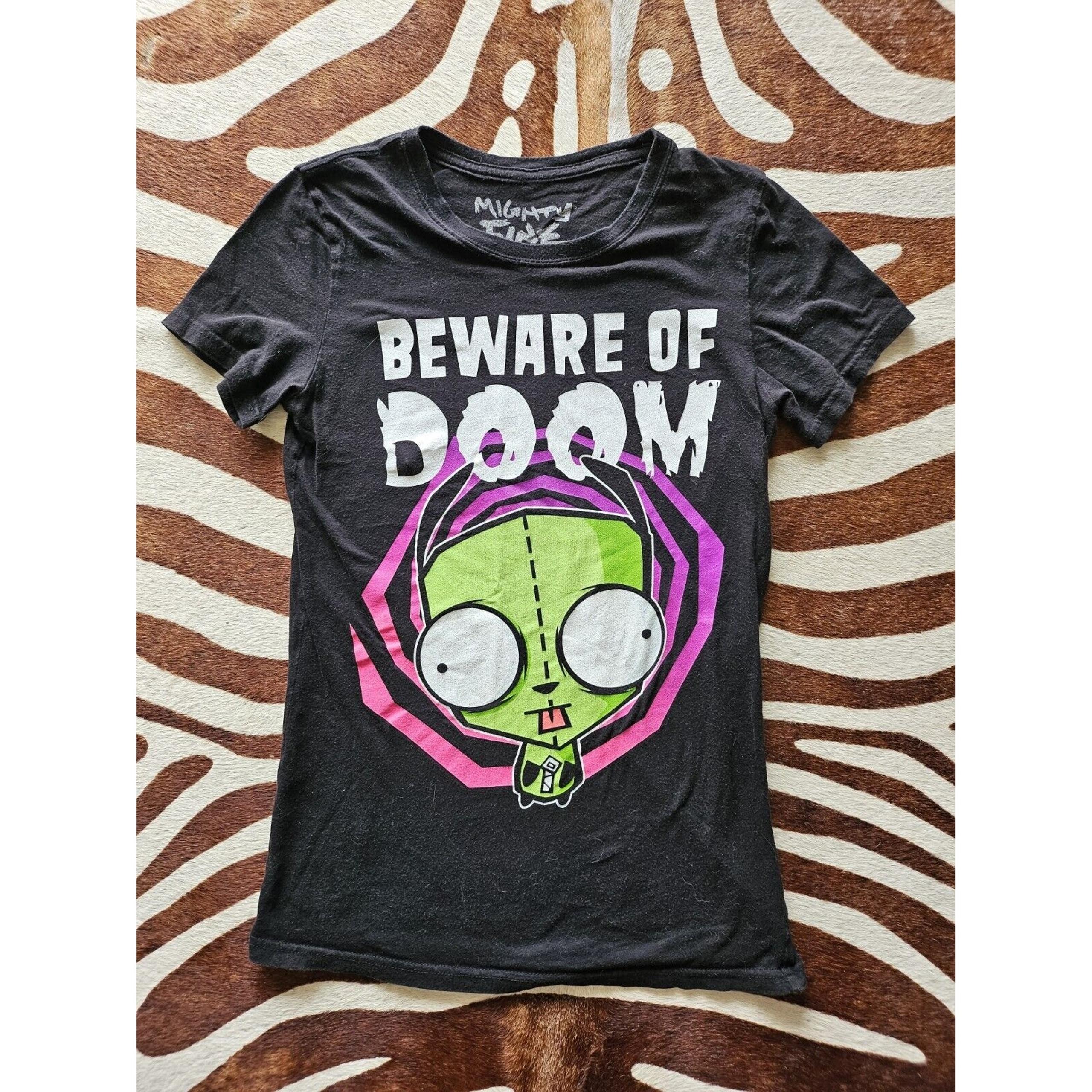 VINTAGE Women's Mighty Fine Invader Zim Gir Beware Of Doom Small