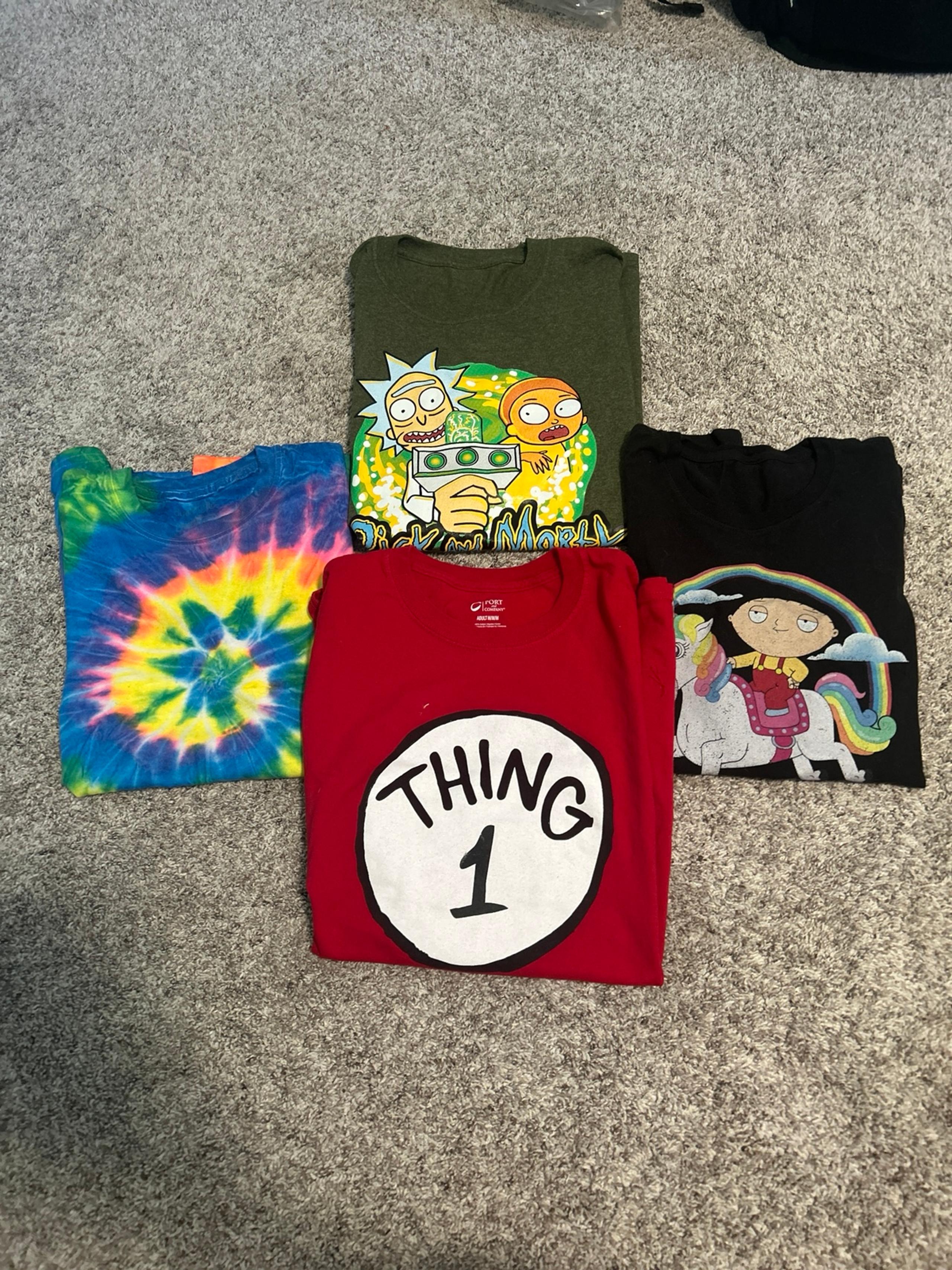 Bundle of Adult animation T shirts