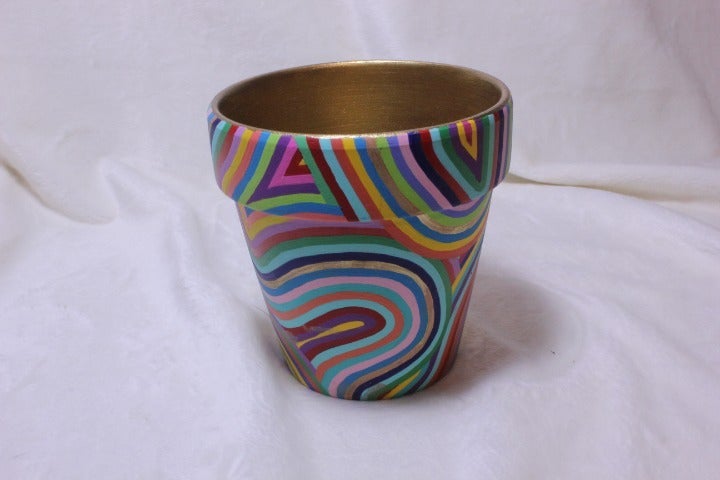 Hand painted Flower Pot Let's Groove Tonight