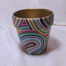 Hand painted Flower Pot Let's Groove Tonight