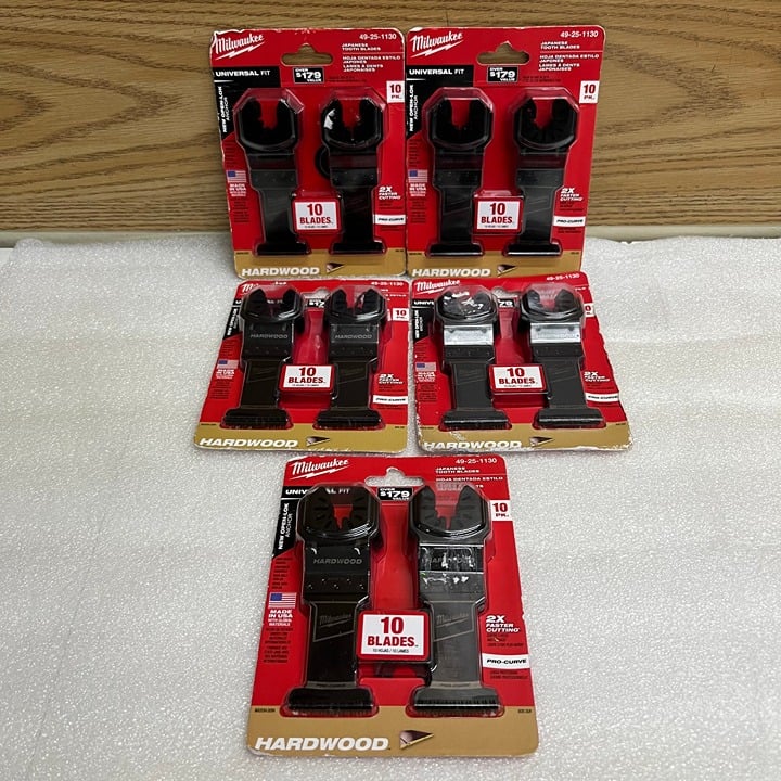 LOT OF 5 Milwaukee Universal Fit Japanese Tooth Blades 10pk Pro-Curve 49-25-1130