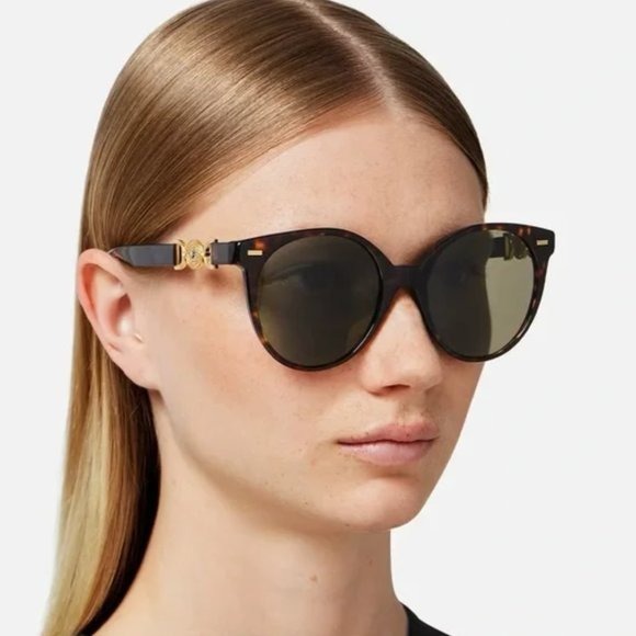 NEW Versace VE4442 - 108-3-55 Havana Sunglasses