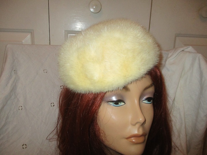 Miss Alice Montaldo's vintage mink pill box Hat