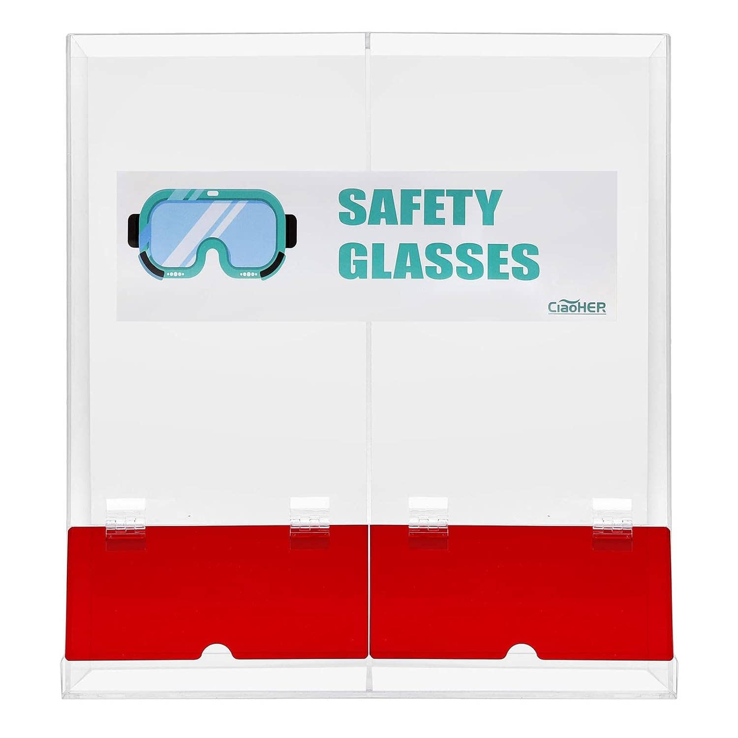 Safety Glasses Dispenser w/ 40 Pr. Capacity Individual Compartments & 20 Glasses
