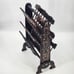 Wood Ebony Inlaid Magazine Rack Book Music by SC Vizcarra w/ 6 Position Vintage
