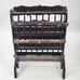 Wood Ebony Inlaid Magazine Rack Book Music by SC Vizcarra w/ 6 Position Vintage