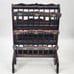 Wood Ebony Inlaid Magazine Rack Book Music by SC Vizcarra w/ 6 Position Vintage