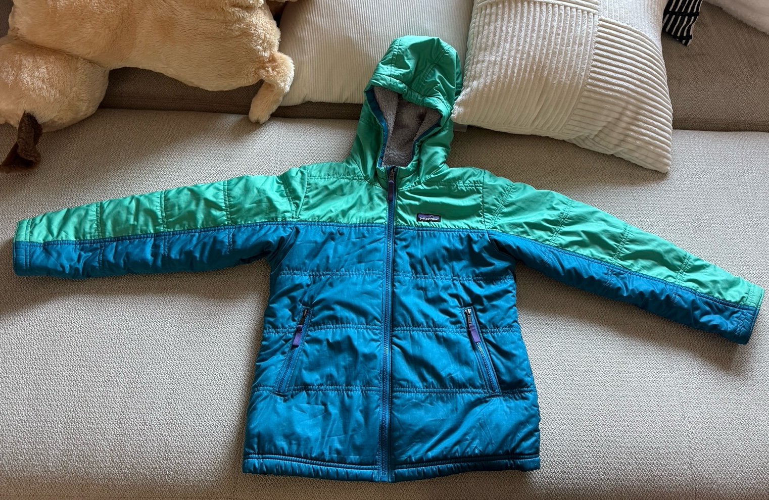 Patagonia Girls Winter Jacket Size Medium 10 Reversible