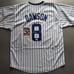 ANDRE DAWSON SIGNED CUSTOM CHICAGO CUBS XL PIN STRIPE JERSEY, JSA COA #WIT128663