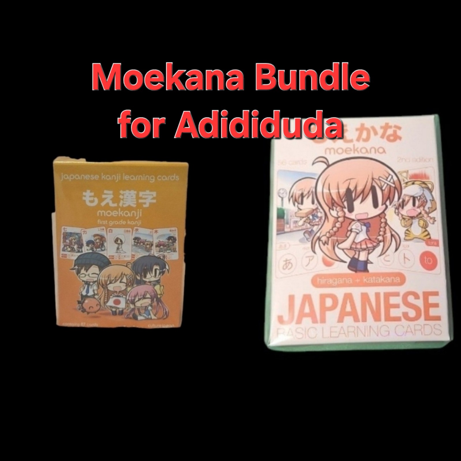 Moekana Japanese Learning Cards Bundle Reserved for Adididuda