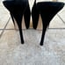 Giuseppe Zanotti Black Suede Peep Toe Slingback Platform Sandals