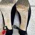Giuseppe Zanotti Black Suede Peep Toe Slingback Platform Sandals
