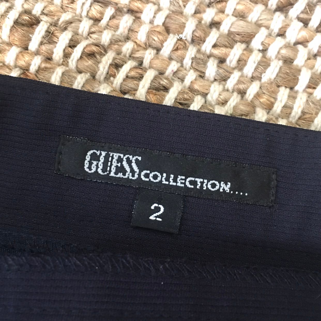 Guess Collections Marciano vintage lined navy blue mini skirt career miniskirt.