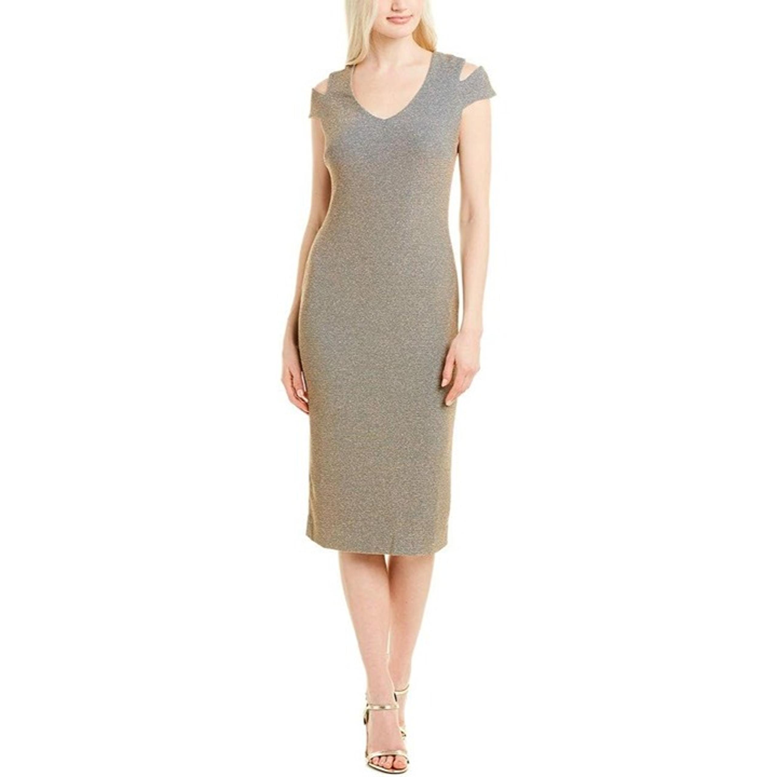 Dress the Population Women's Bryce Stretch Knit Bodycon Midi Dress with Cut-Outs