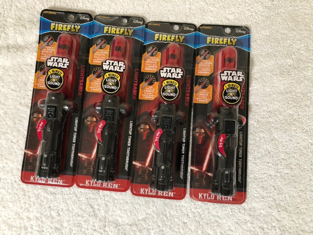 Firefly Kids Toothbrush, Soft - Star Wars Lightsaber (4pk)
